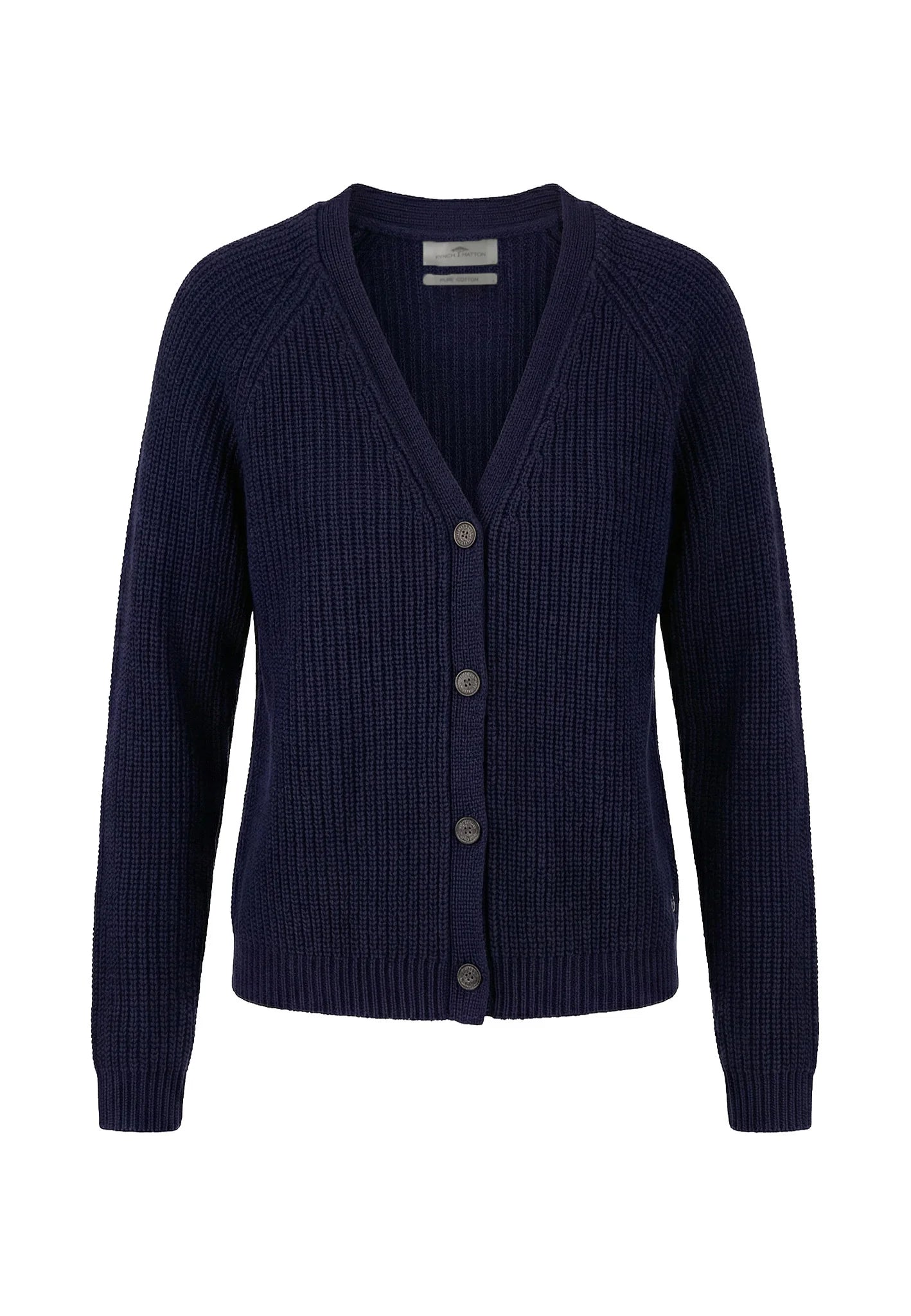 Fynch Hatton Cotton Knit Cardigan - Galaxy Blue