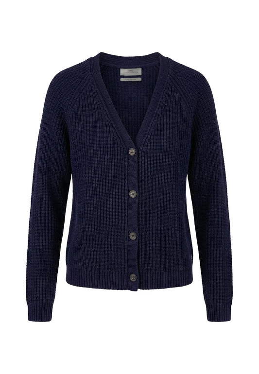 Fynch Hatton Cotton Knit Cardigan - Galaxy Blue