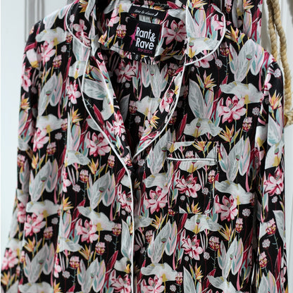 Rant & Rave Pippa Pyjama Set - Black Floral