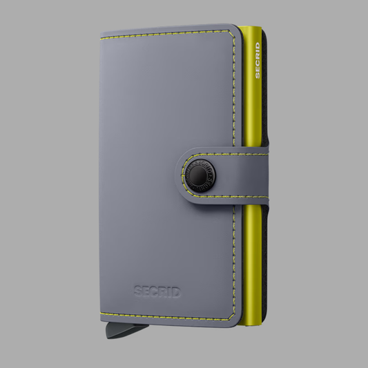 Secrid Miniwallet - Matte Grey/Lime