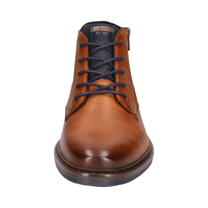 Bugatti Leather Lace-Up Boots - Cognac