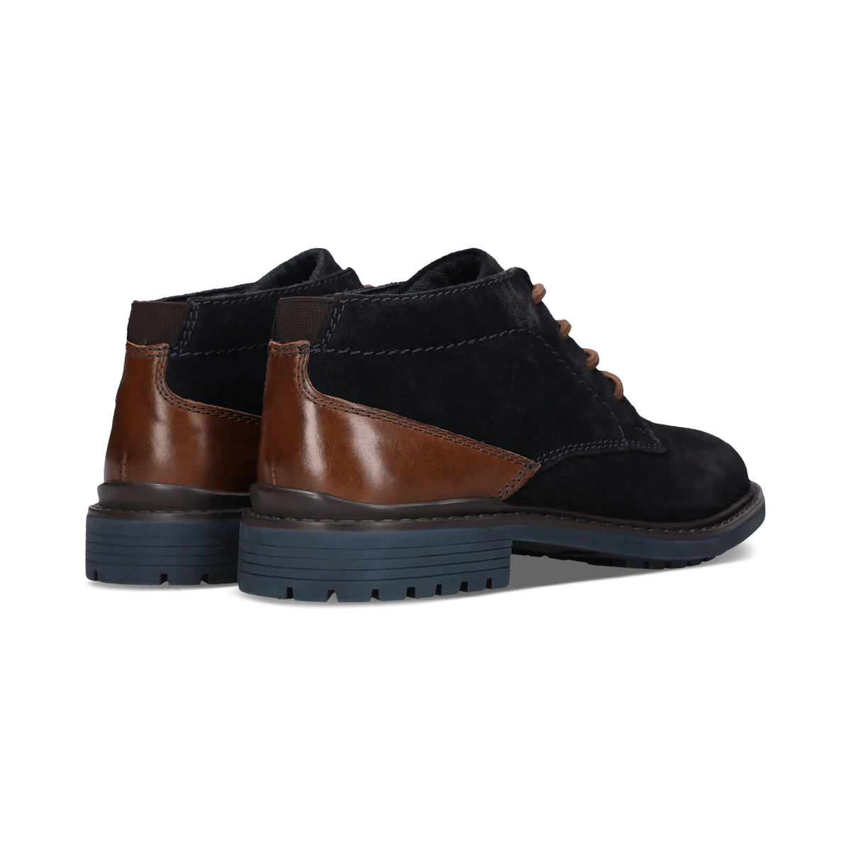 Bugatti Leather Derby Boots - Dark Blue