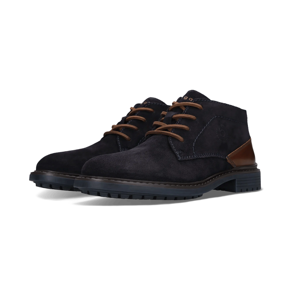 Bugatti Leather Derby Boots - Dark Blue