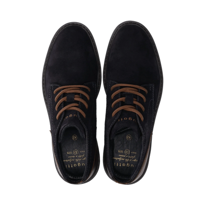 Bugatti Leather Derby Boots - Dark Blue