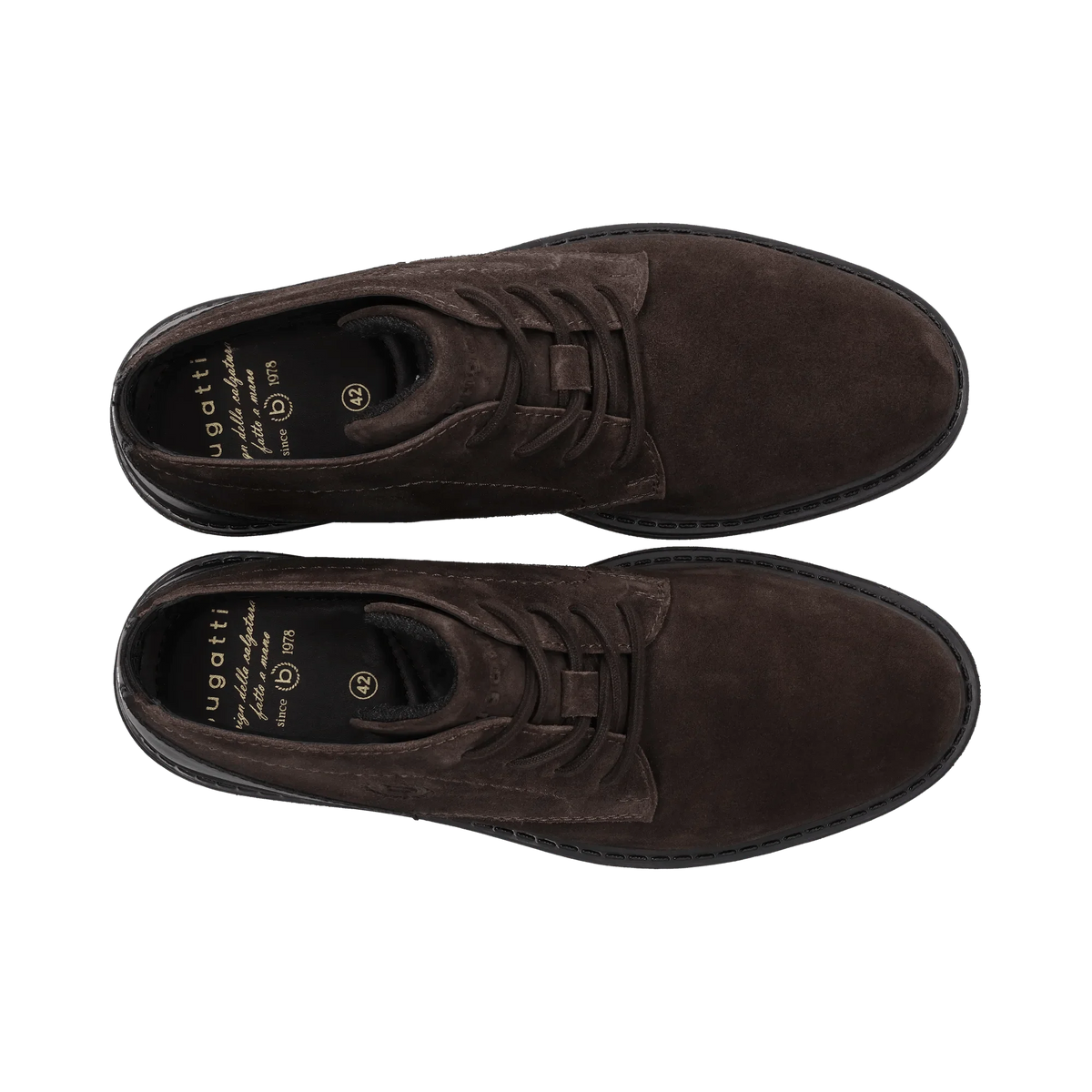 Bugatti Leather Derby Boots - Brown