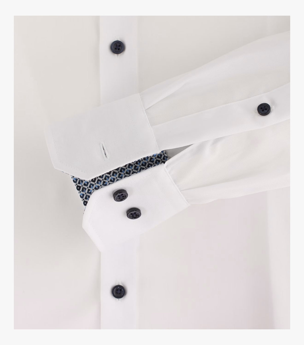 Venti Long Sleeve Modern Fit Kent Shirt - White