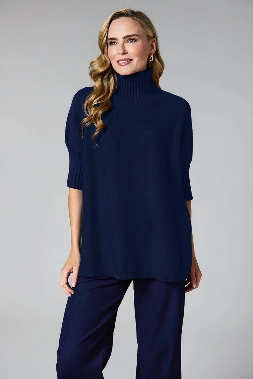 Deck Long Ribbed Knit - Navy