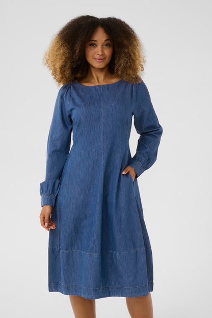 Culture Antoinette Dress - Dark Blue Wash