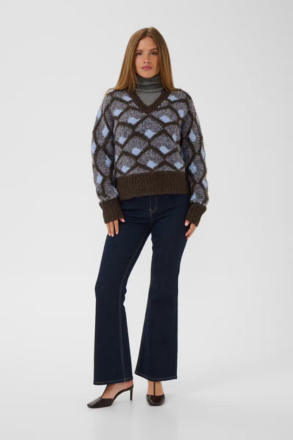 Culture CUgilan Knit - Brown/Blue