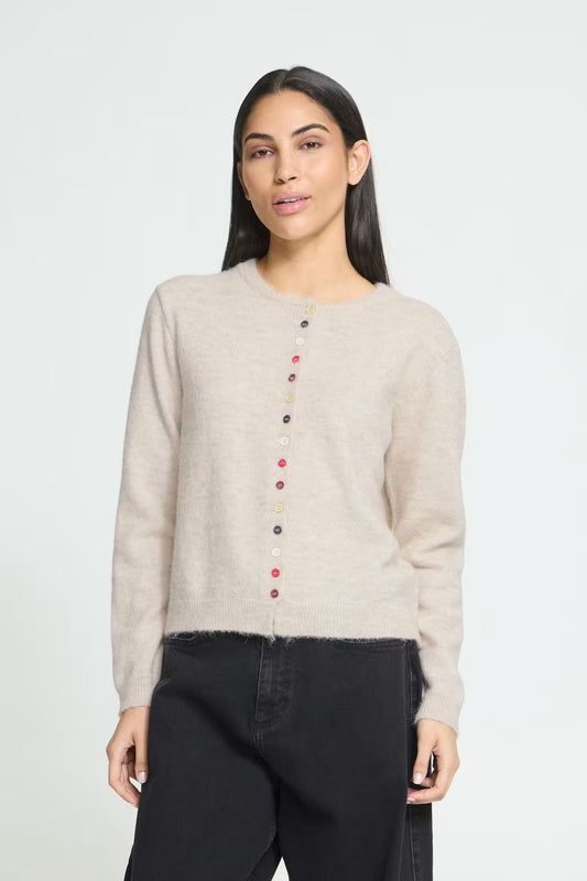 ICHI IHfantia Cardigan - Birch Melange
