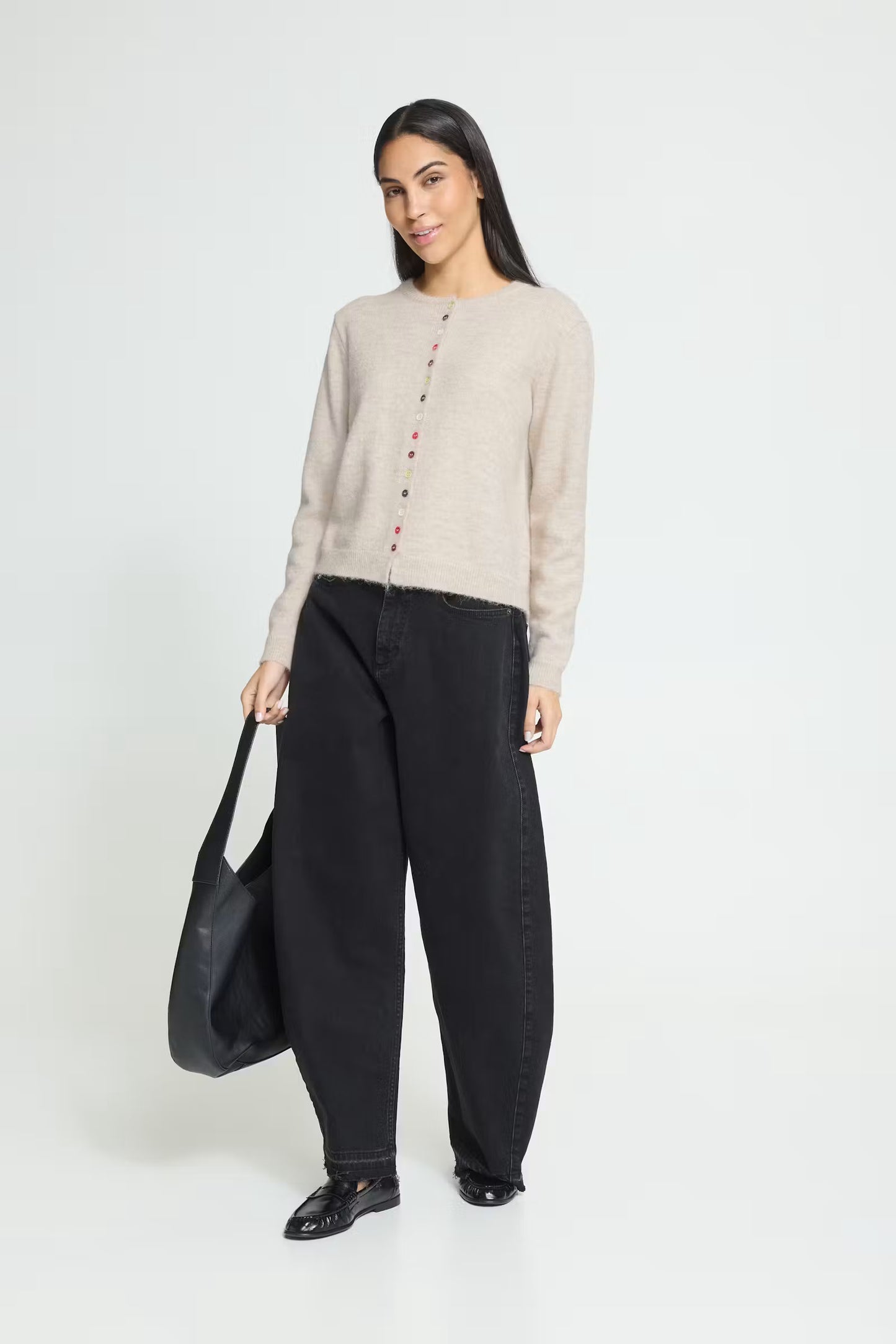 ICHI IHfantia Cardigan - Birch Melange