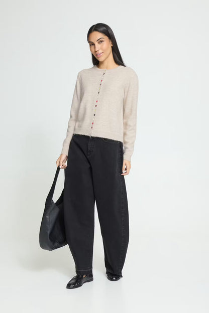 ICHI IHfantia Cardigan - Birch Melange