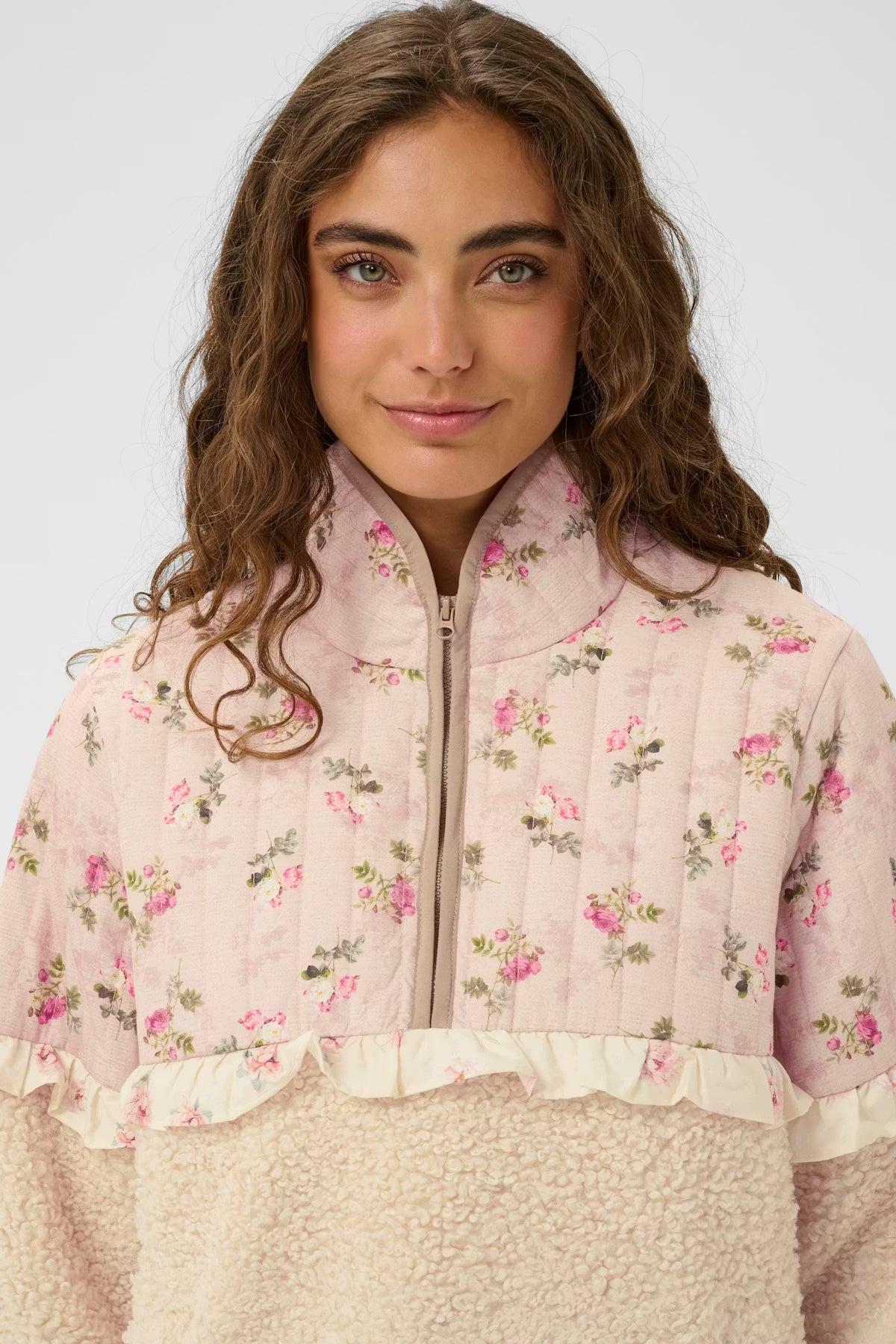 Culture Aiko Catina Teddy Jacket - Whitecap