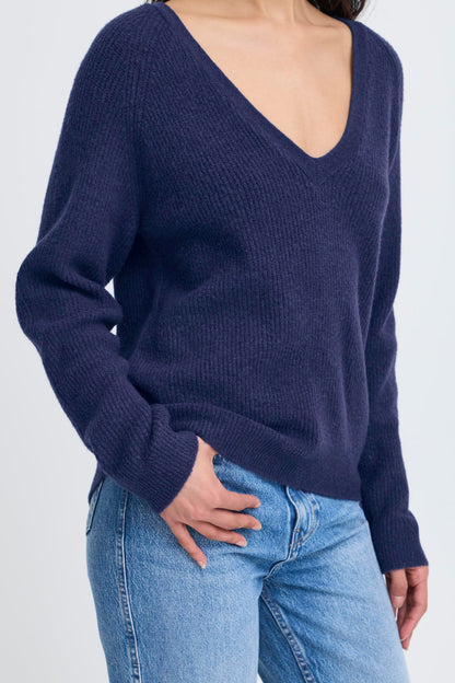 ICHI IHdasila Knit Pullover - Patriot Blue