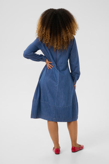 Culture Antoinette Dress - Dark Blue Wash