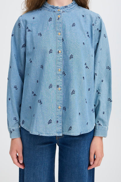 ICHI IHarcher Detail Denim Shirt