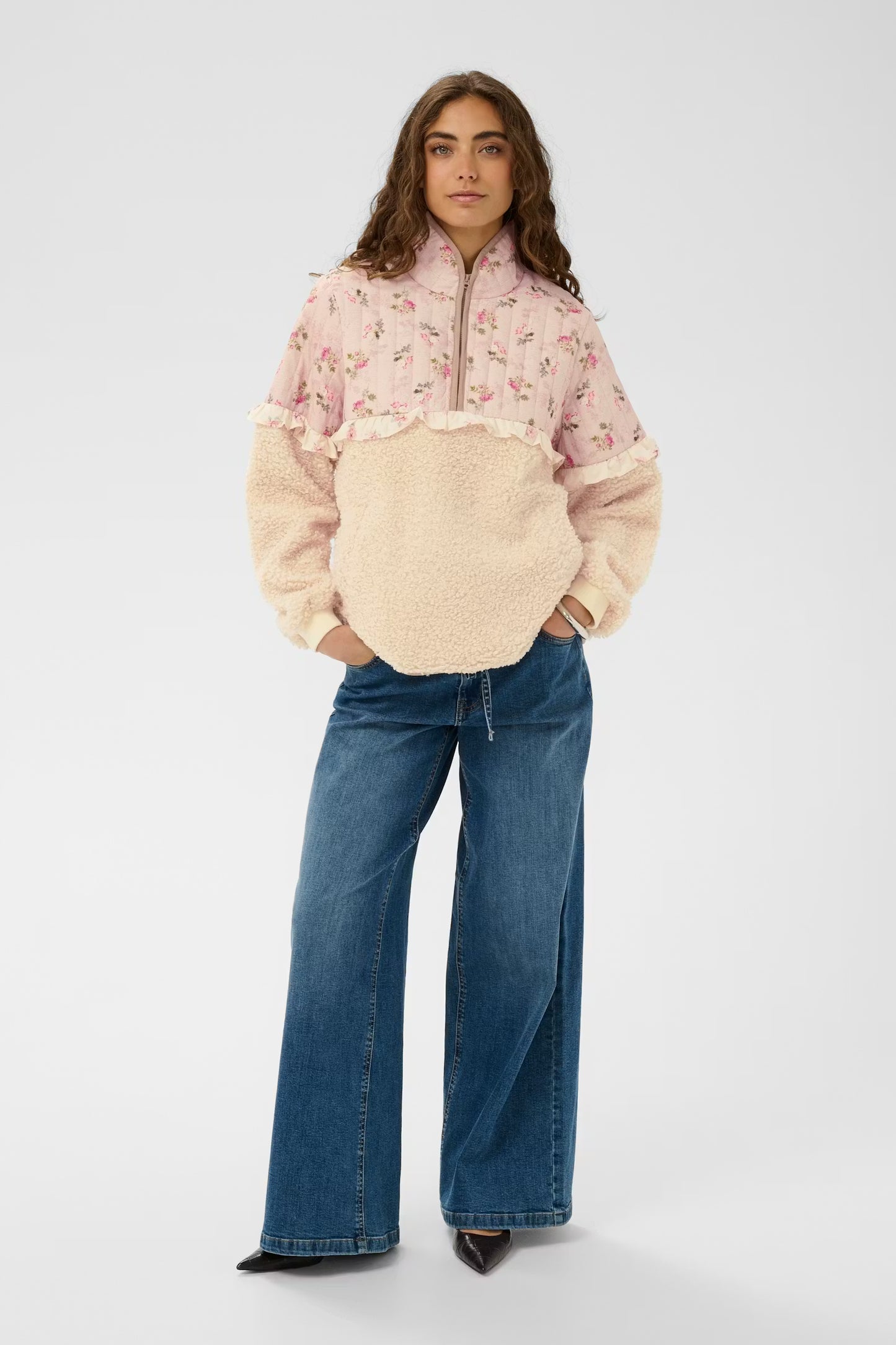 Culture Aiko Catina Teddy Jacket - Whitecap