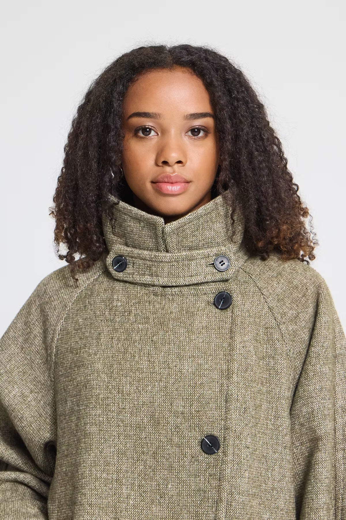 ICHI Ihgaziva Coat - Dusky Green Melange