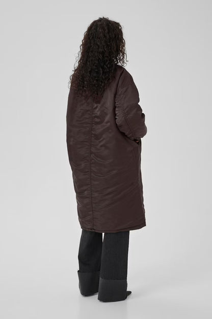 My Essential Wardrobe Helga Long Jacket - Espresso