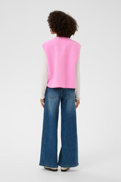 Culture CUcatina Teddy Waistcoat - Begonia Pink