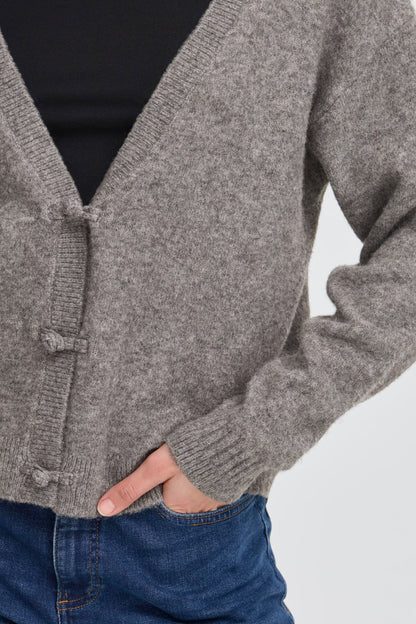 IChi Dasila Knit Cardigan - Grey