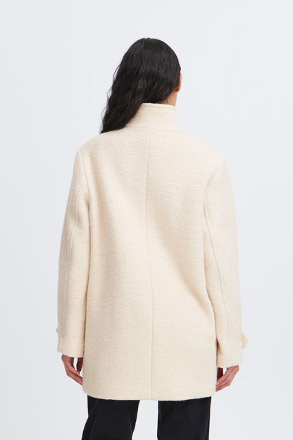 ICHI IHstipa Short Coat - Almond Milk