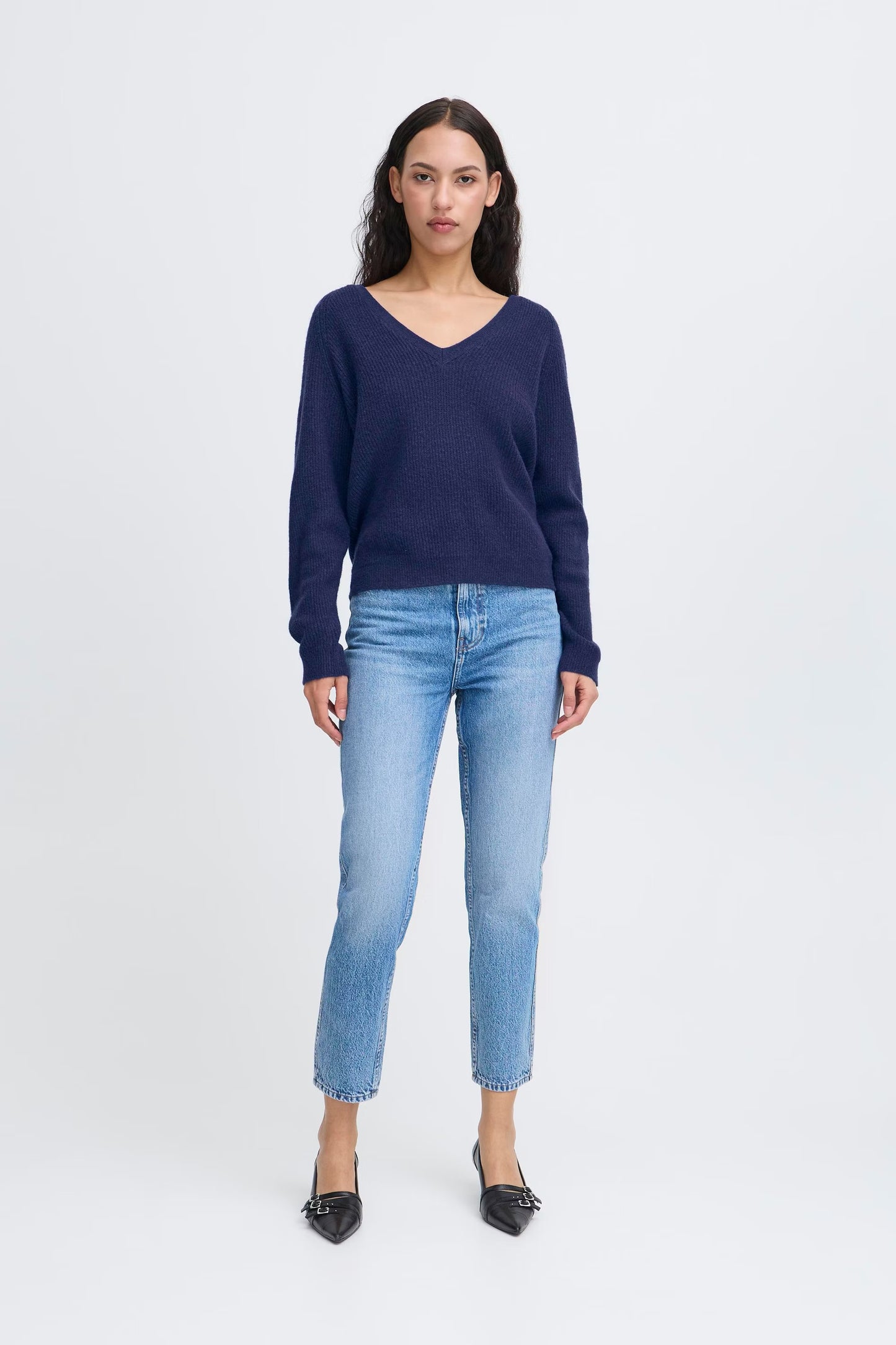 ICHI IHdasila Knit Pullover - Patriot Blue