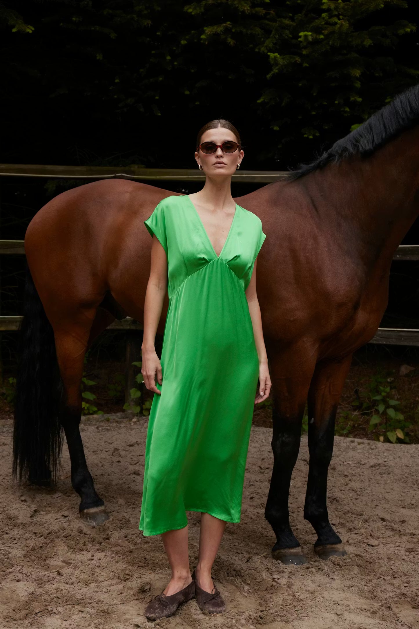 Soaked SLclero Midi Dress - Green