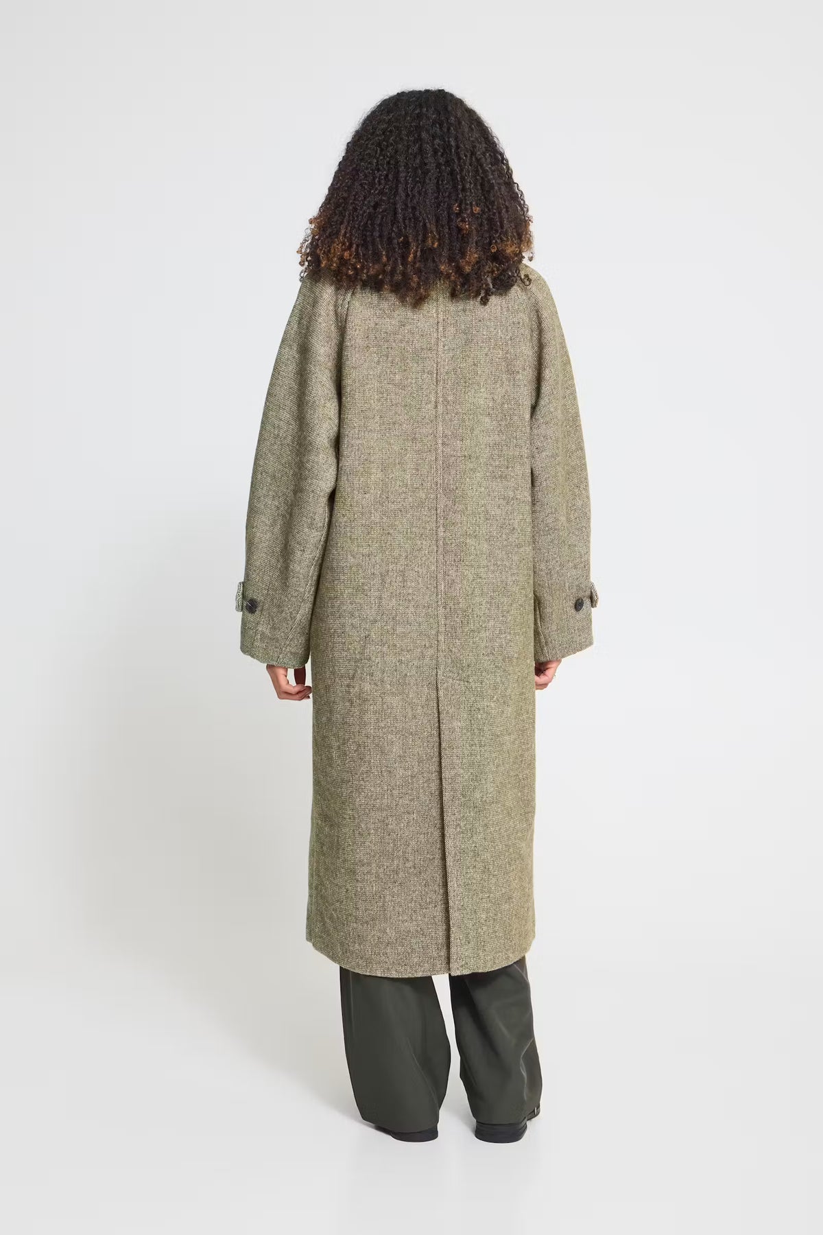 ICHI Ihgaziva Coat - Dusky Green Melange