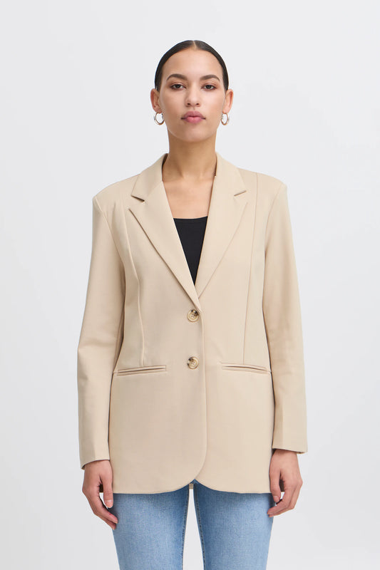 ICHI IHKATE Oversized Blazer -  Doeskin