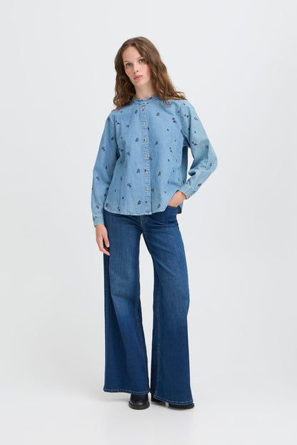 ICHI IHarcher Detail Denim Shirt