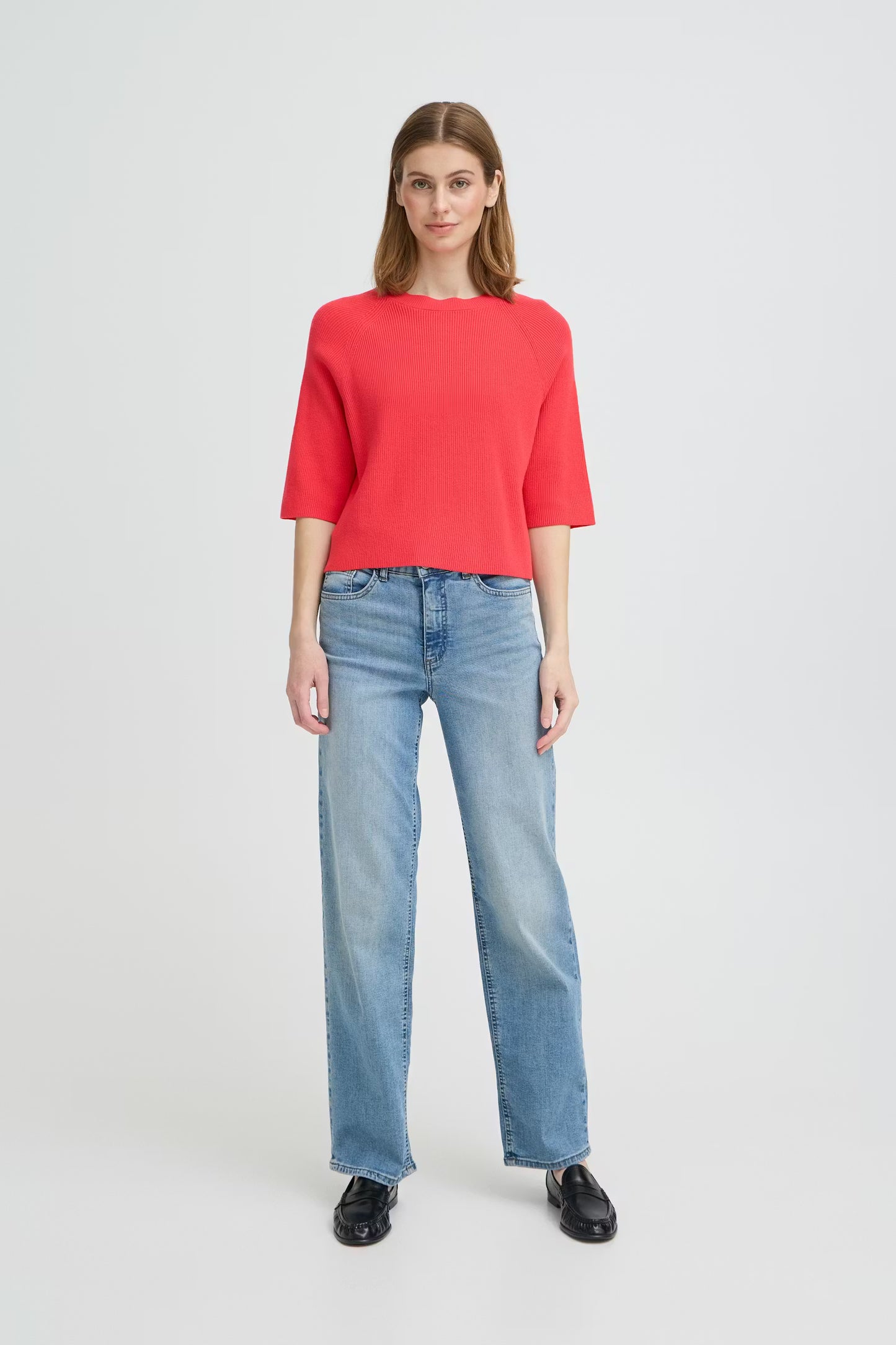 ICHI IHBoston Knit Pullover - Summer Red