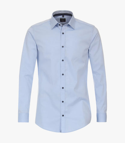 Venti Classic Body Fit Business Shirt - Blue