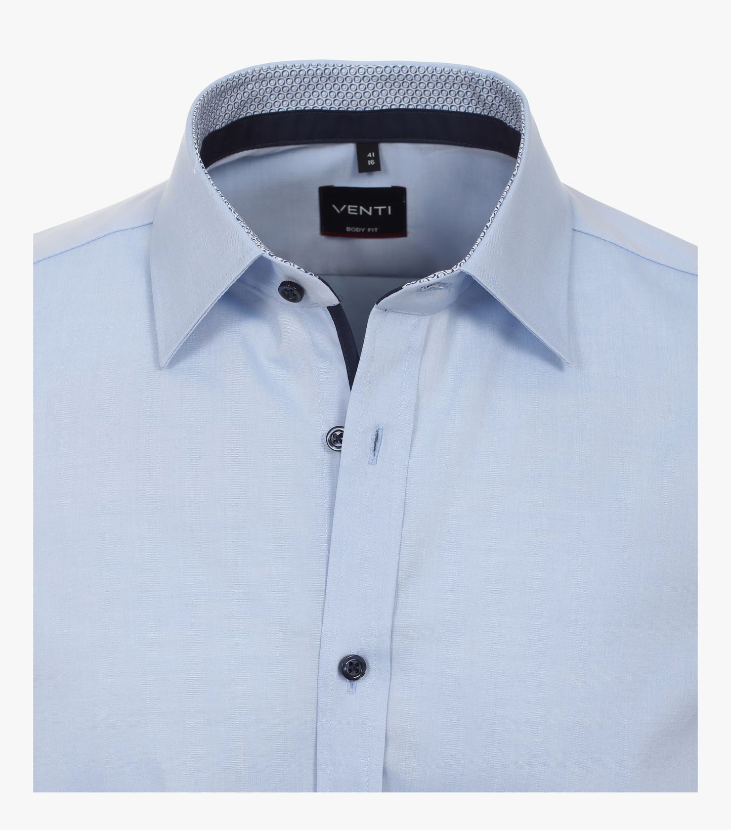 Venti Classic Body Fit Business Shirt - Blue