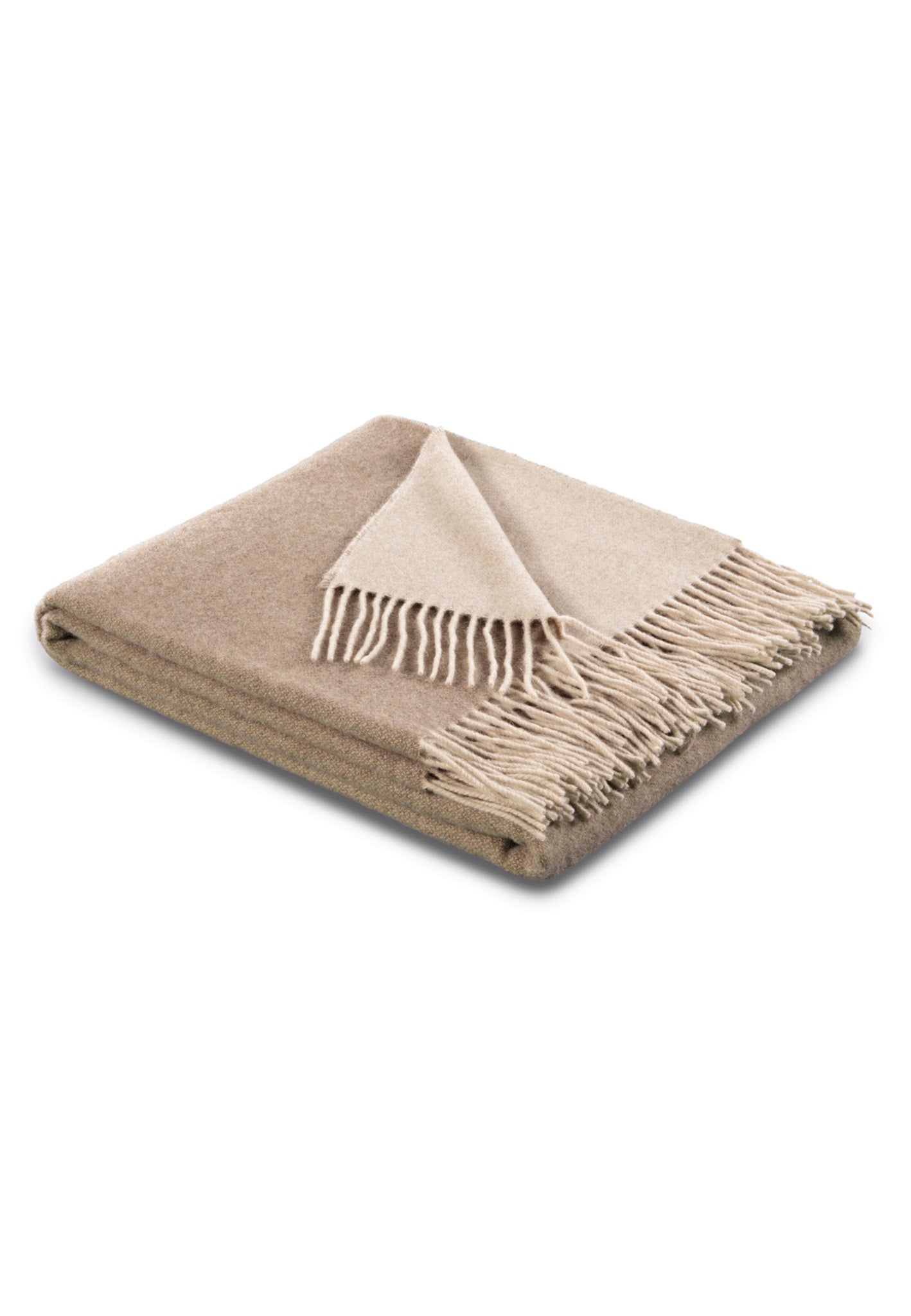 Fynch Hatton Kibo Cashere Plaid Blanket - Nature Sand