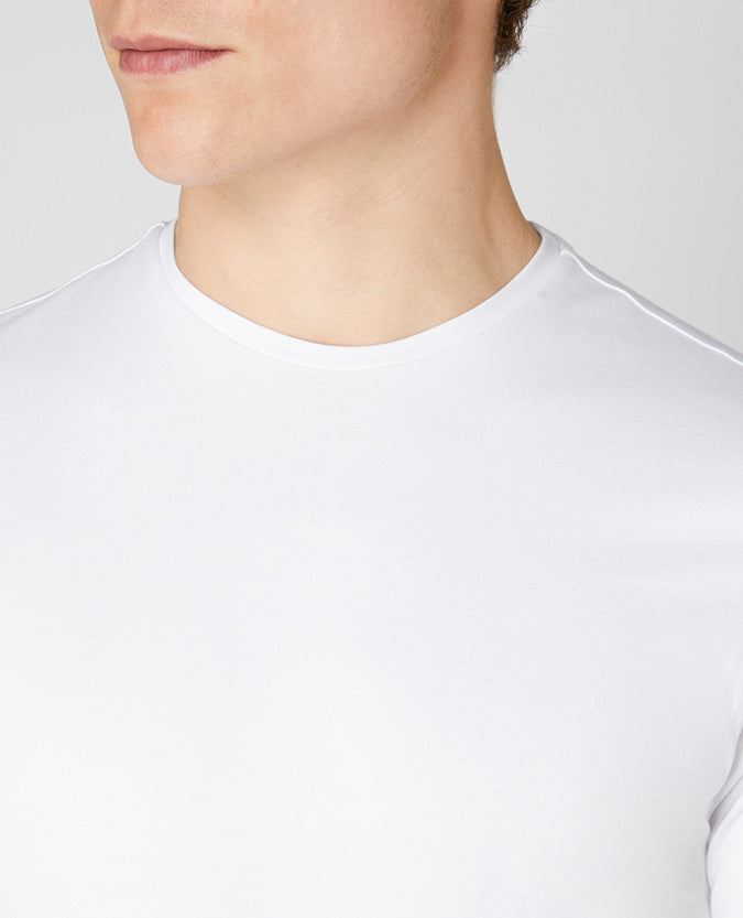 Remus Uomo Tapered Fit Cotton-Stretch T-Shirt - White
