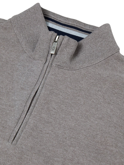 DG Sweatshirt Half Zip Jumper - Taupe