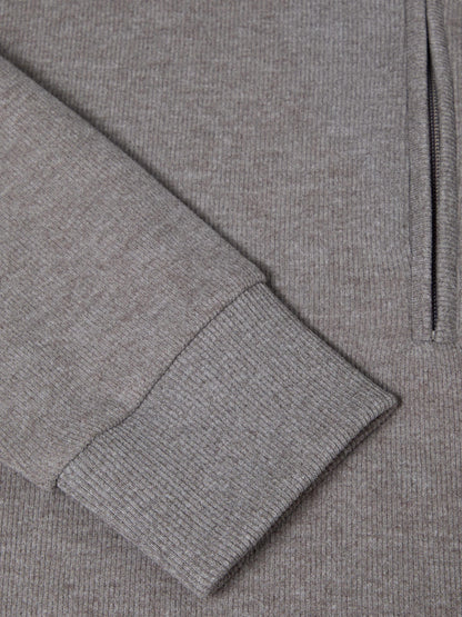 DG Sweatshirt Half Zip Jumper - Taupe