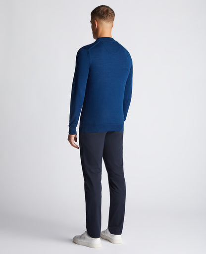 Remus Uomo Half Zip Sweater Deep Blue