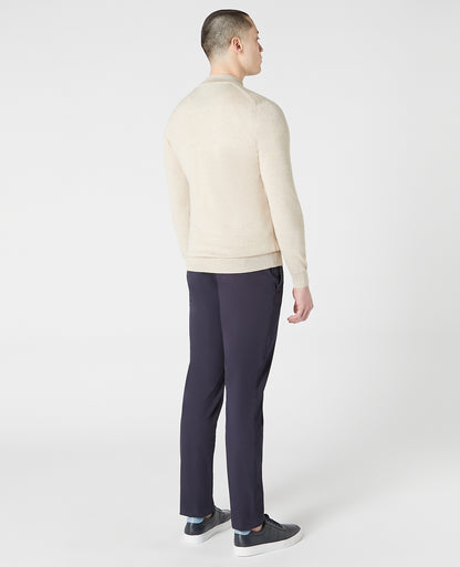 Remus Uomo Half Zip Sweater - Oatmeal