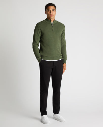 Remus Uomo Half Zip Sweater - Green