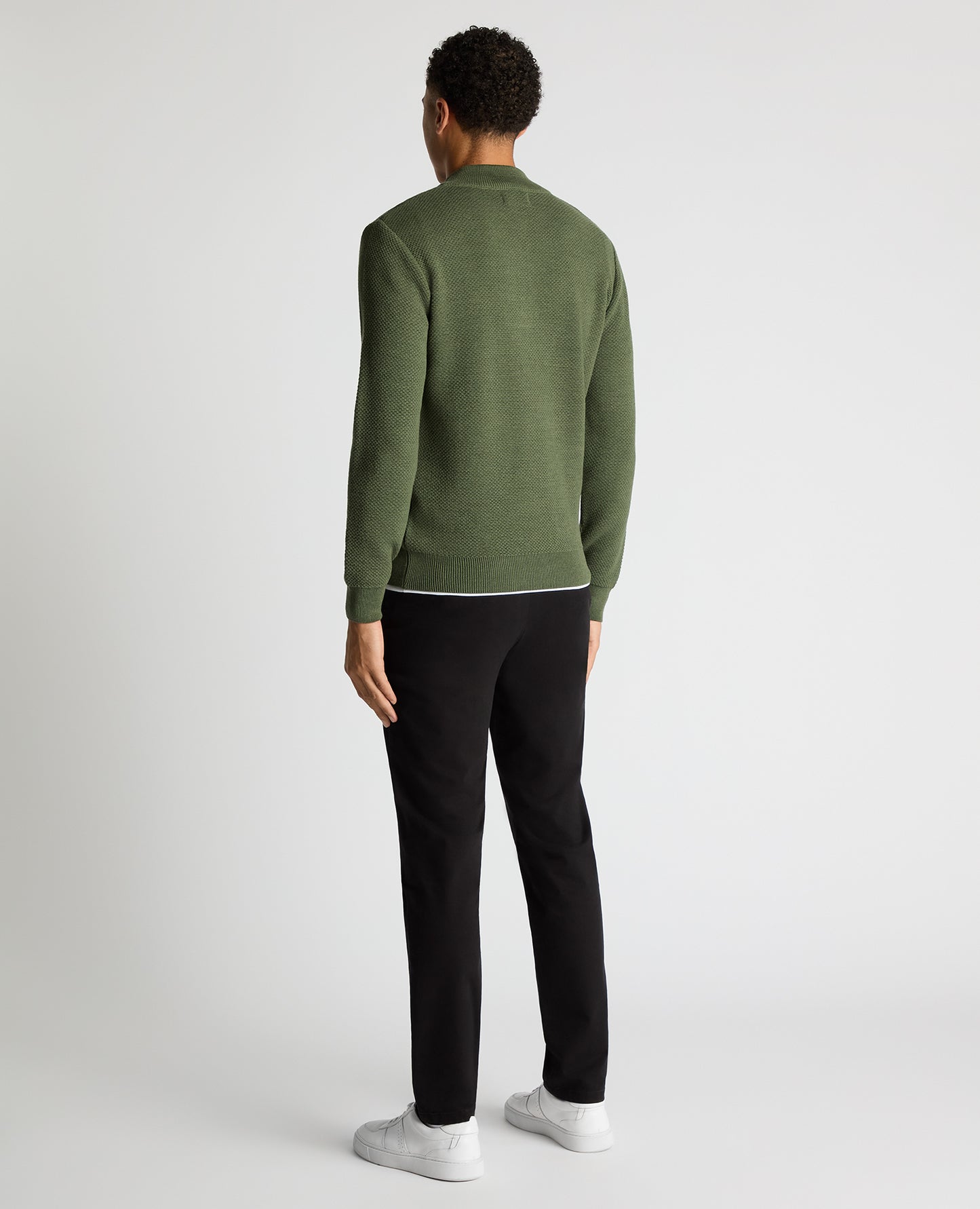 Remus Uomo Half Zip Sweater - Green