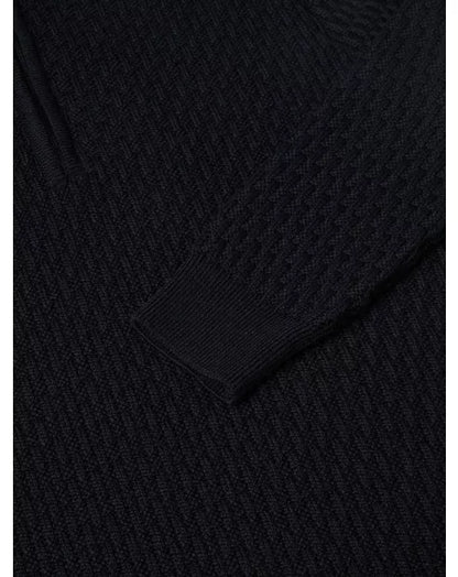 Close-up of a textured black fabric