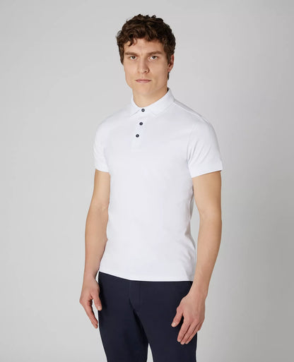 Remus Uomo Short Sleeve Polo Shirt - White