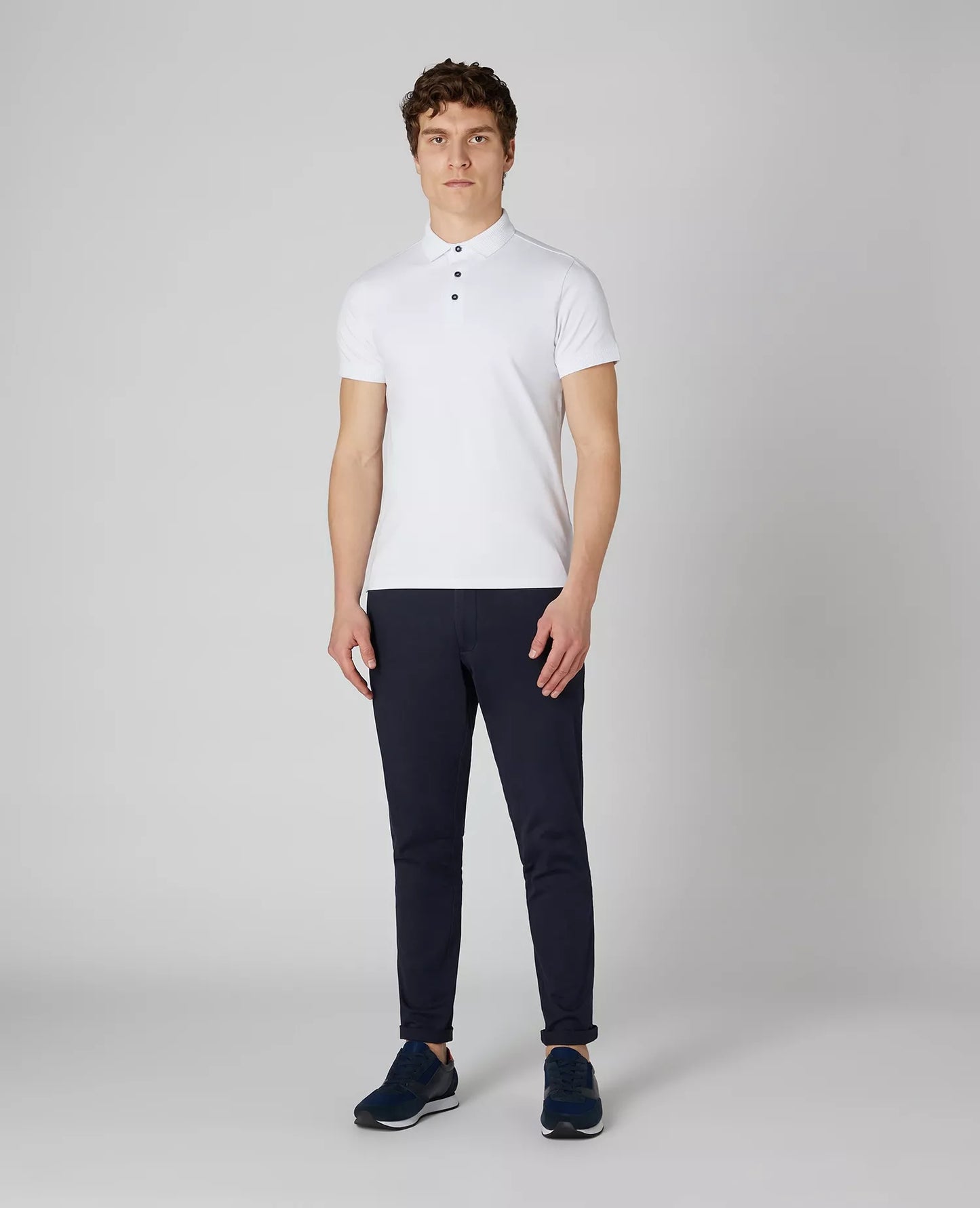 Remus Uomo Short Sleeve Polo Shirt - White