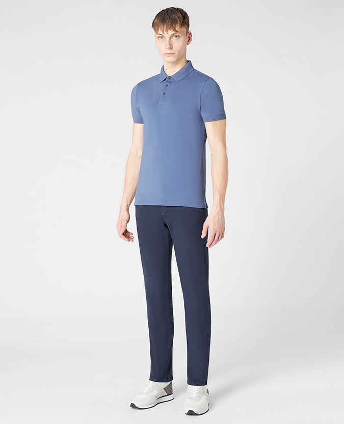 Remus Uomo Cotton Polo Shirt - Air Force Blue