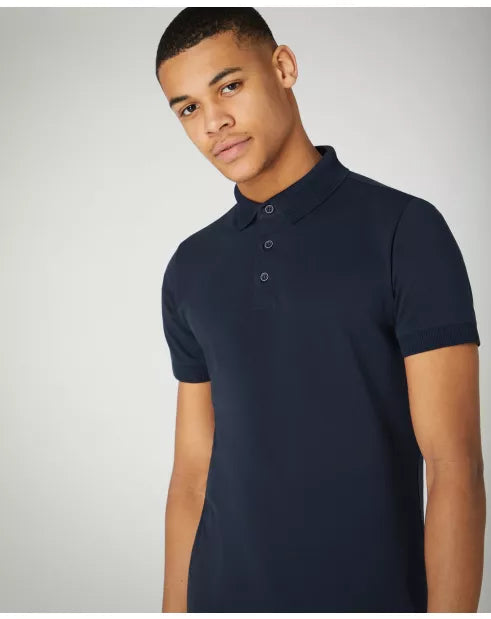Remus Uomo Short Sleeve Button Polo Shirt - Navy