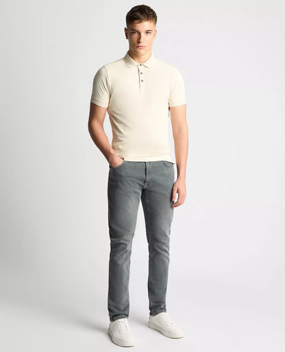 Remus Uomo Short Sleeve Polo Shirt - Cream