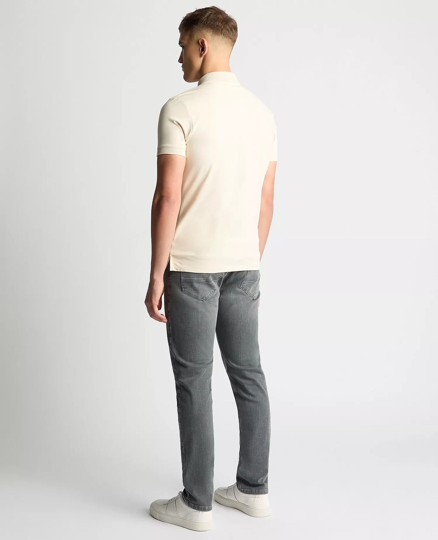Remus Uomo Short Sleeve Polo Shirt - Cream