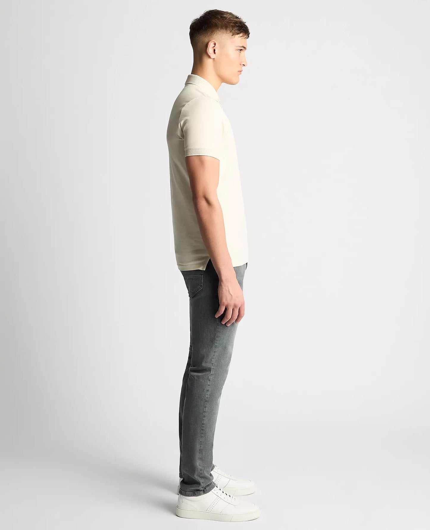 Remus Uomo Short Sleeve Polo Shirt - Cream